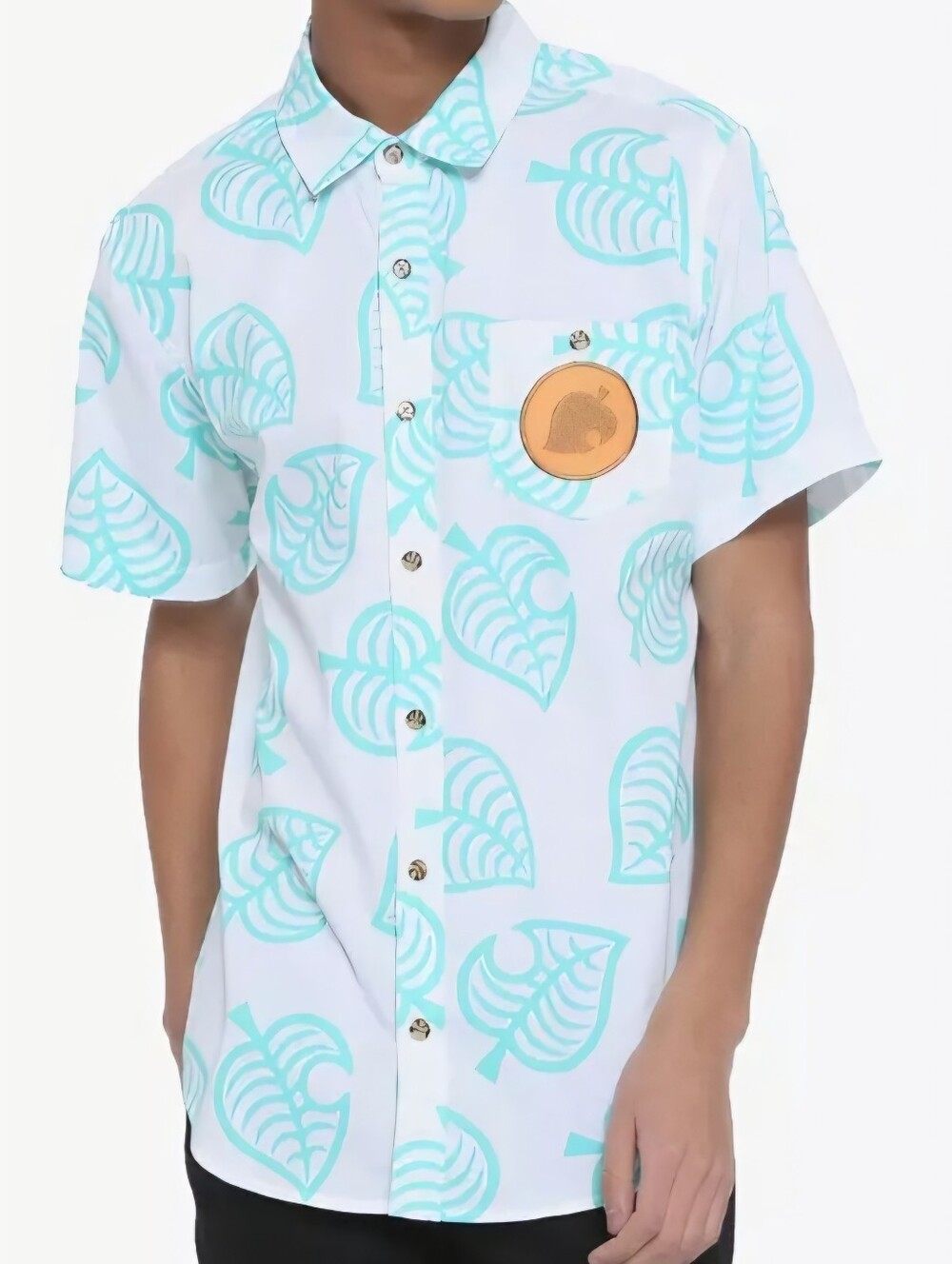 Animal Crossing Tom Nook Button Up Shirt Sz XL